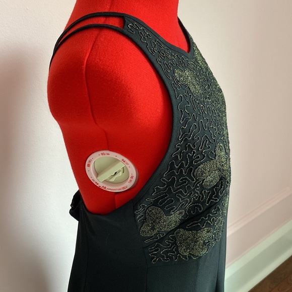 Vintage Gown, Fairweather, Black/Gold, Halter, Open Back Maxi, Women’s US M - Picture 6 of 15